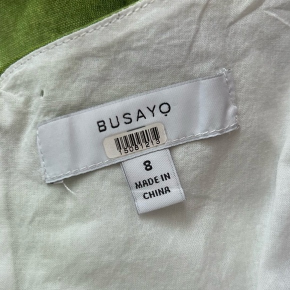 Busayo Collective Tie Dye Sleeveless Fit n’ Flare Dress Cotton Linen Sz 8 - Picture 10 of 11